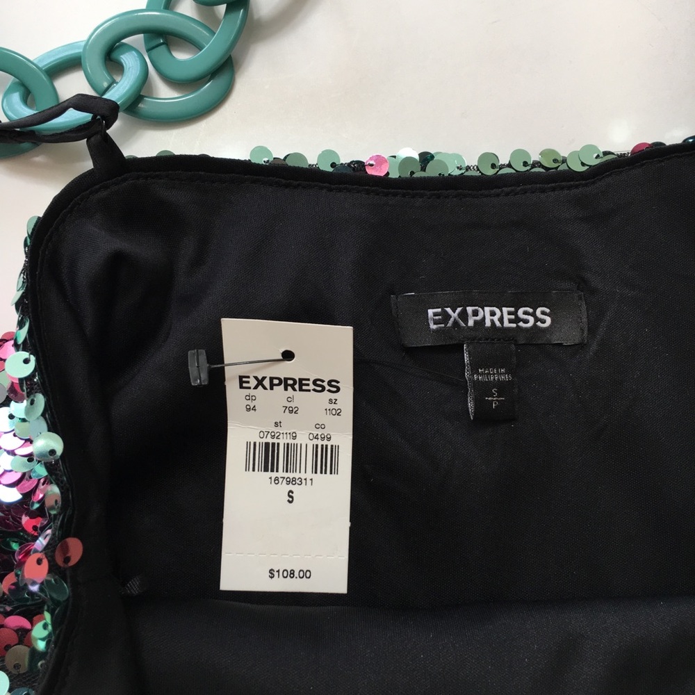 Express Sequin Strap Dress, sz S - Picture 2 of 5